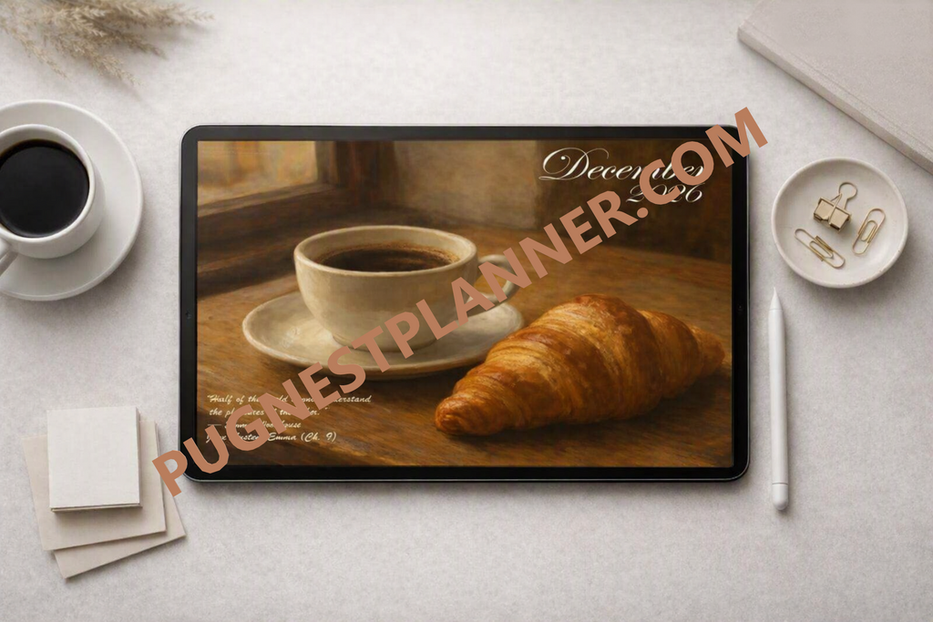 The PugNest™ Planner | Autumn 2026 Interactive Digital Planner & Seasonal Life Planner