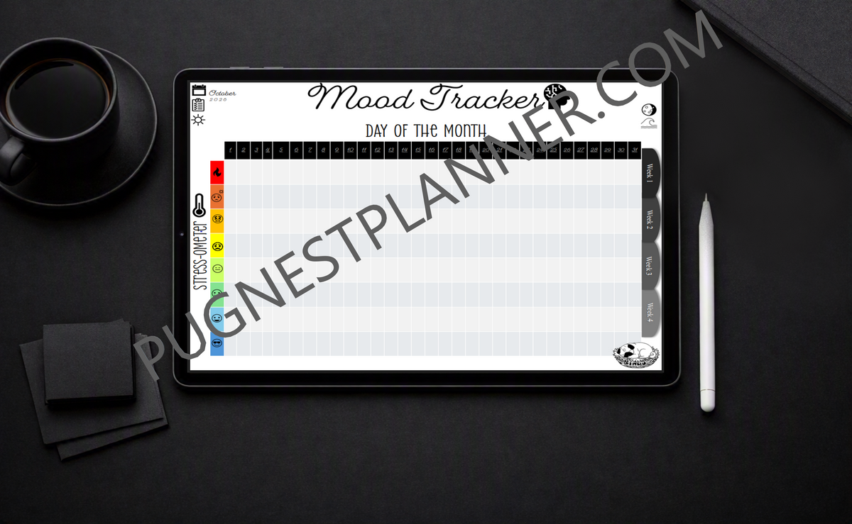 The PugNest™ Planner | Autumn 2026 Interactive Digital Planner & Seasonal Life Planner
